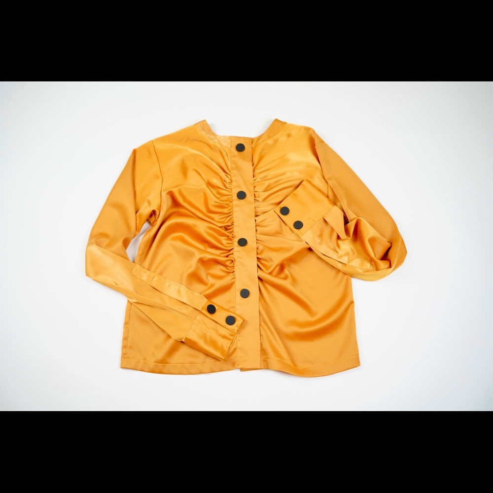 Two way wearing elegant fold blouses silk